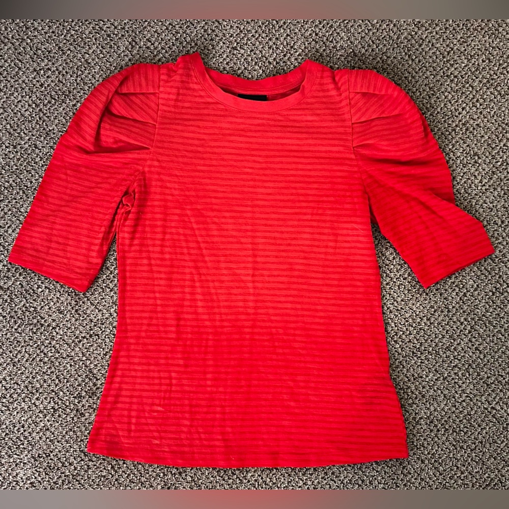 Who what wear red striped blouse in size xs
